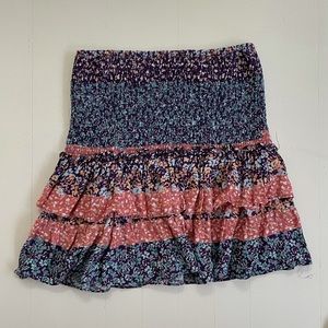 Ruffle floral skirt
